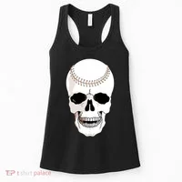 Baseball Face Skeleton Skull Women's Tank Top thumb 0
