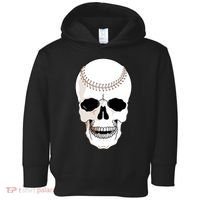 Baseball Face Skeleton Skull Toddler Hoodie thumb 0
