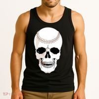 Baseball Face Skeleton Skull Tank Top thumb 3