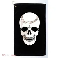 Baseball Face Skeleton Skull Golf Towel thumb 0