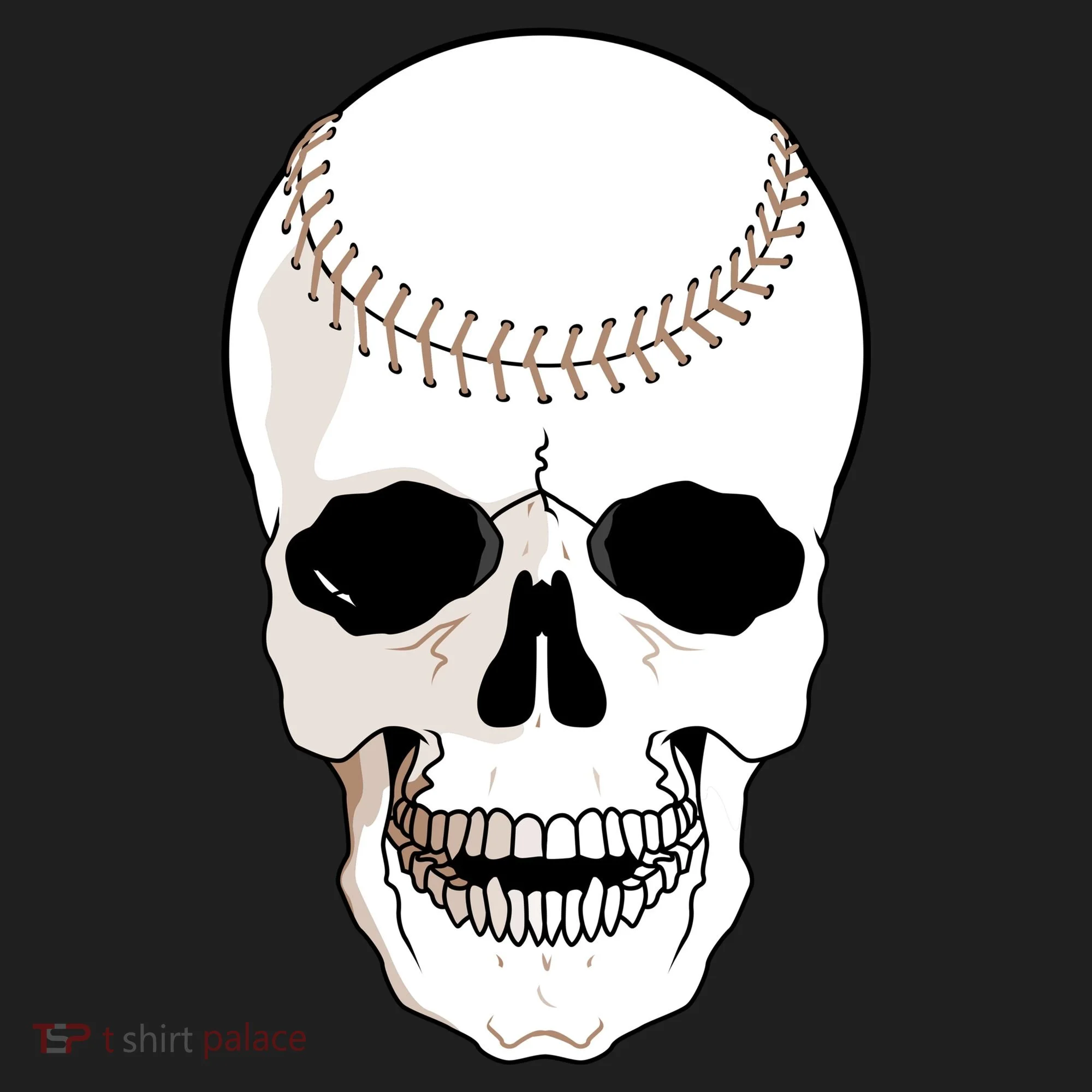 Baseball Face Skeleton Skull Golf Towel