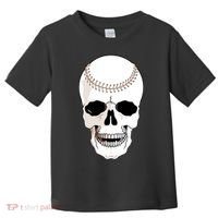 Baseball Face Skeleton Skull Toddler T-Shirt thumb 0