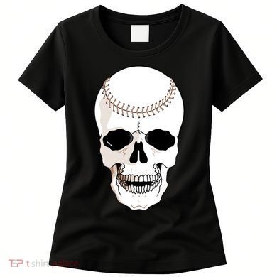 Baseball Face Skeleton Skull Women's T-Shirt