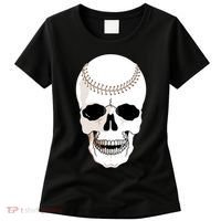 Baseball Face Skeleton Skull Women's T-Shirt thumb 0