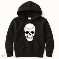 Baseball Face Skeleton Skull Kids Hoodie thumb 0