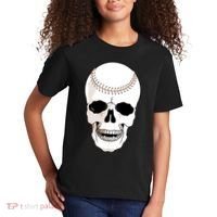 Baseball Face Skeleton Skull Kids T-Shirt thumb 2