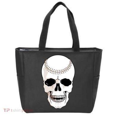 Baseball Face Skeleton Skull Tote Bag