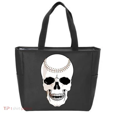 Baseball Face Skeleton Skull Tote Bag