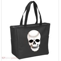 Baseball Face Skeleton Skull Tote Bag thumb 2
