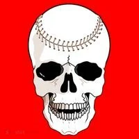 Baseball Face Skeleton Skull Santa Hat thumb 1