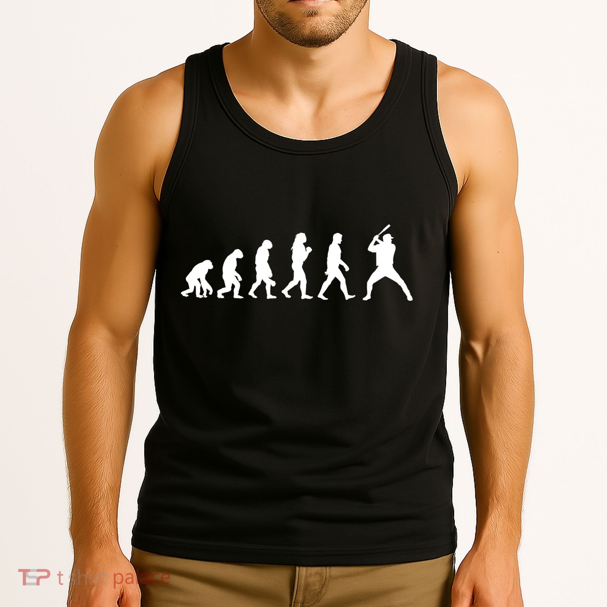 Baseball Fan Evolution  Tank Top