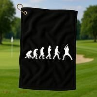 Baseball Fan Evolution  Golf Towel thumb 1