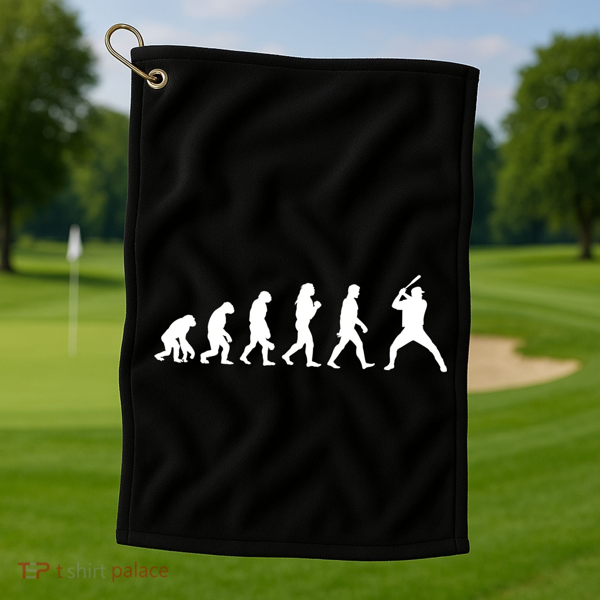 Baseball Fan Evolution  Golf Towel