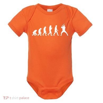 Baseball Fan Evolution  Baby Bodysuit