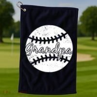 Baseball Grandpa Golf Towel thumb 1