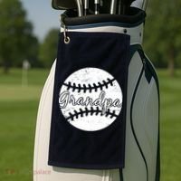 Baseball Grandpa Golf Towel thumb 2