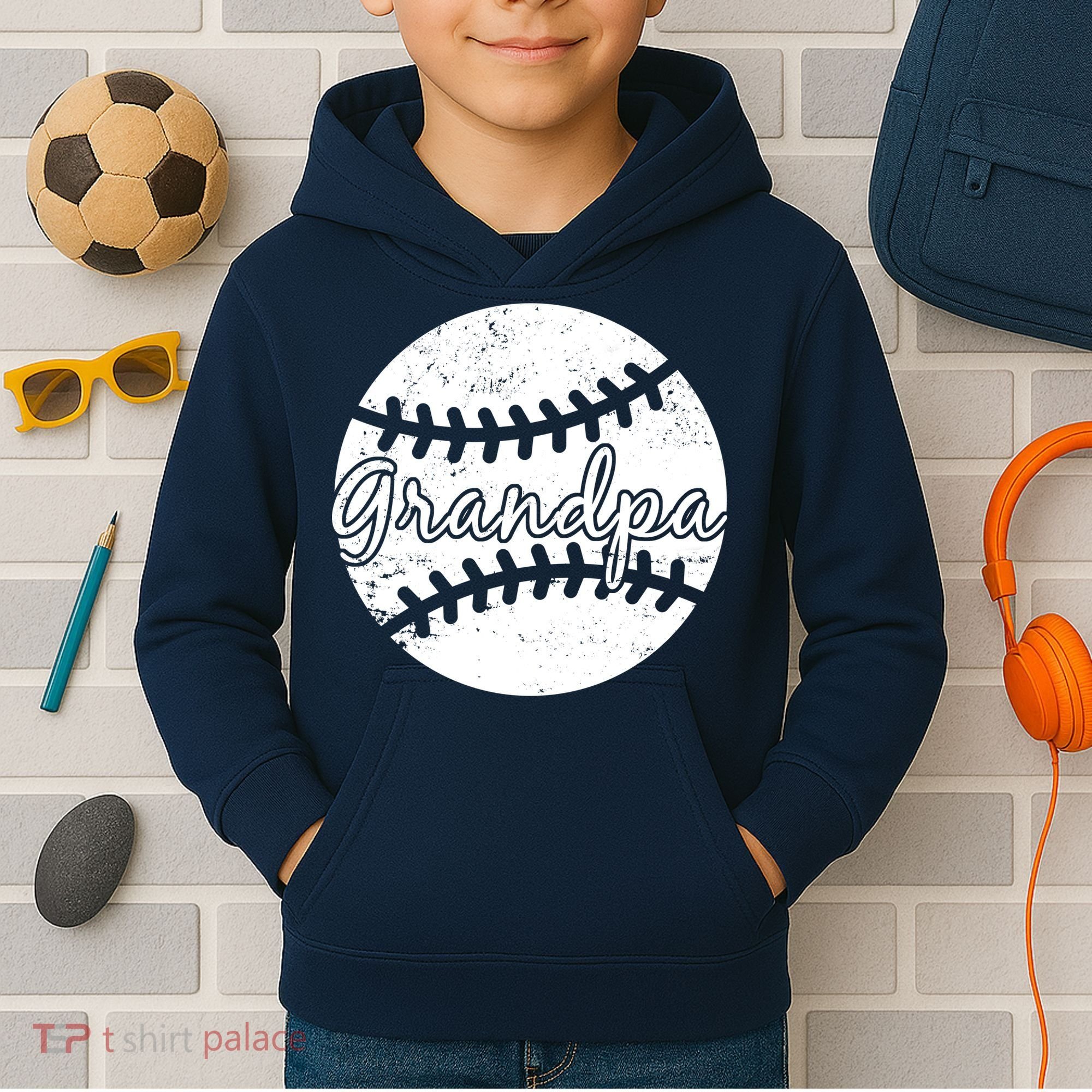 Baseball Grandpa Kids Hoodie