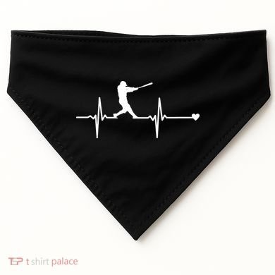 Baseball Heartbeat Pulse USA-Made Doggie Bandana