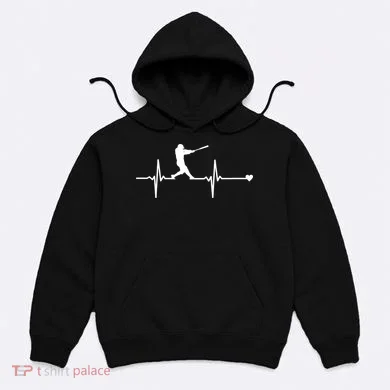 Baseball Heartbeat Pulse Hoodie