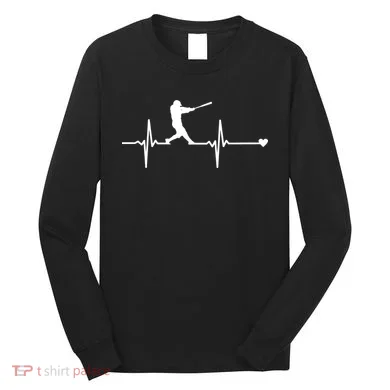 Baseball Heartbeat Pulse Long Sleeve Shirt