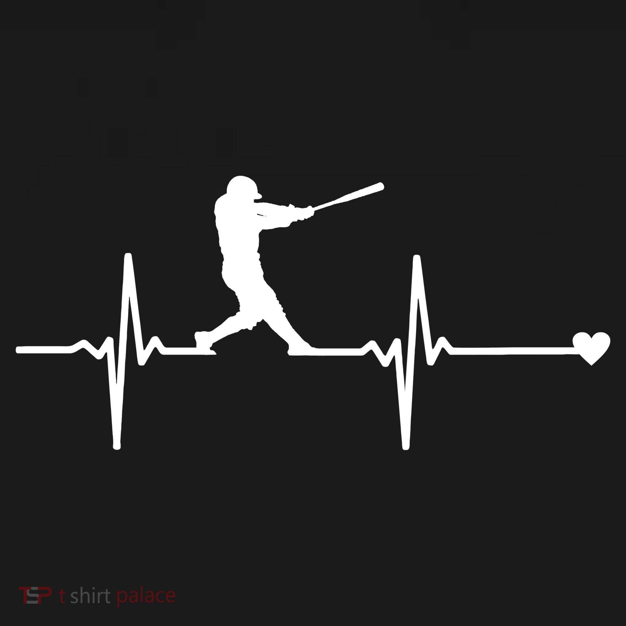 Baseball Heartbeat Pulse Long Sleeve Shirt
