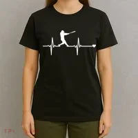 Baseball Heartbeat Pulse T-Shirt thumb 4