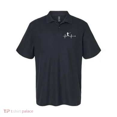 Baseball Heartbeat Pulse Polo