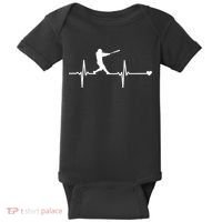 Baseball Heartbeat Pulse Baby Bodysuit thumb 0
