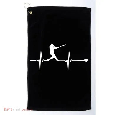 Baseball Heartbeat Pulse Golf Towel