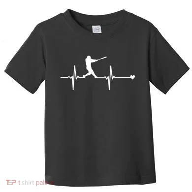 Baseball Heartbeat Pulse Toddler T-Shirt