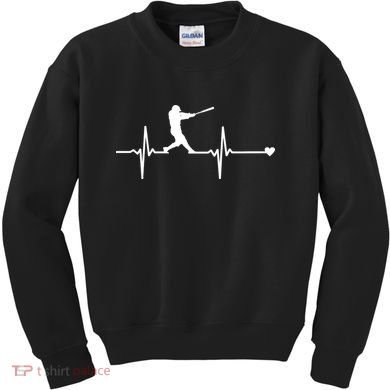 Baseball Heartbeat Pulse Kids Sweatshirt
