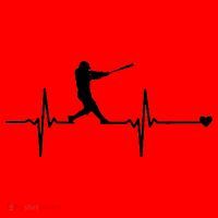 Baseball Heartbeat Pulse Santa Hat thumb 1