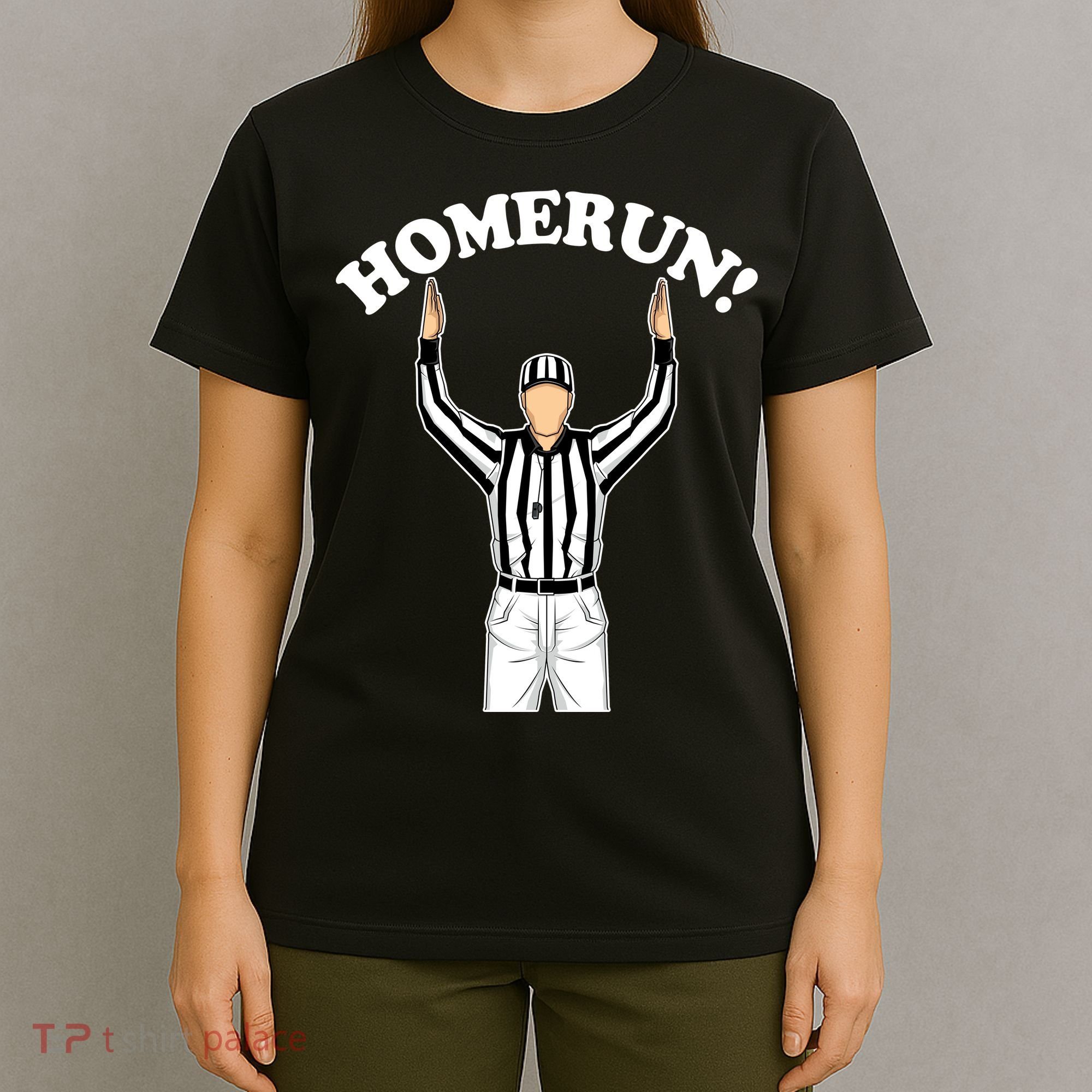 Baseball Homerun Football Referee Funny T-Shirt