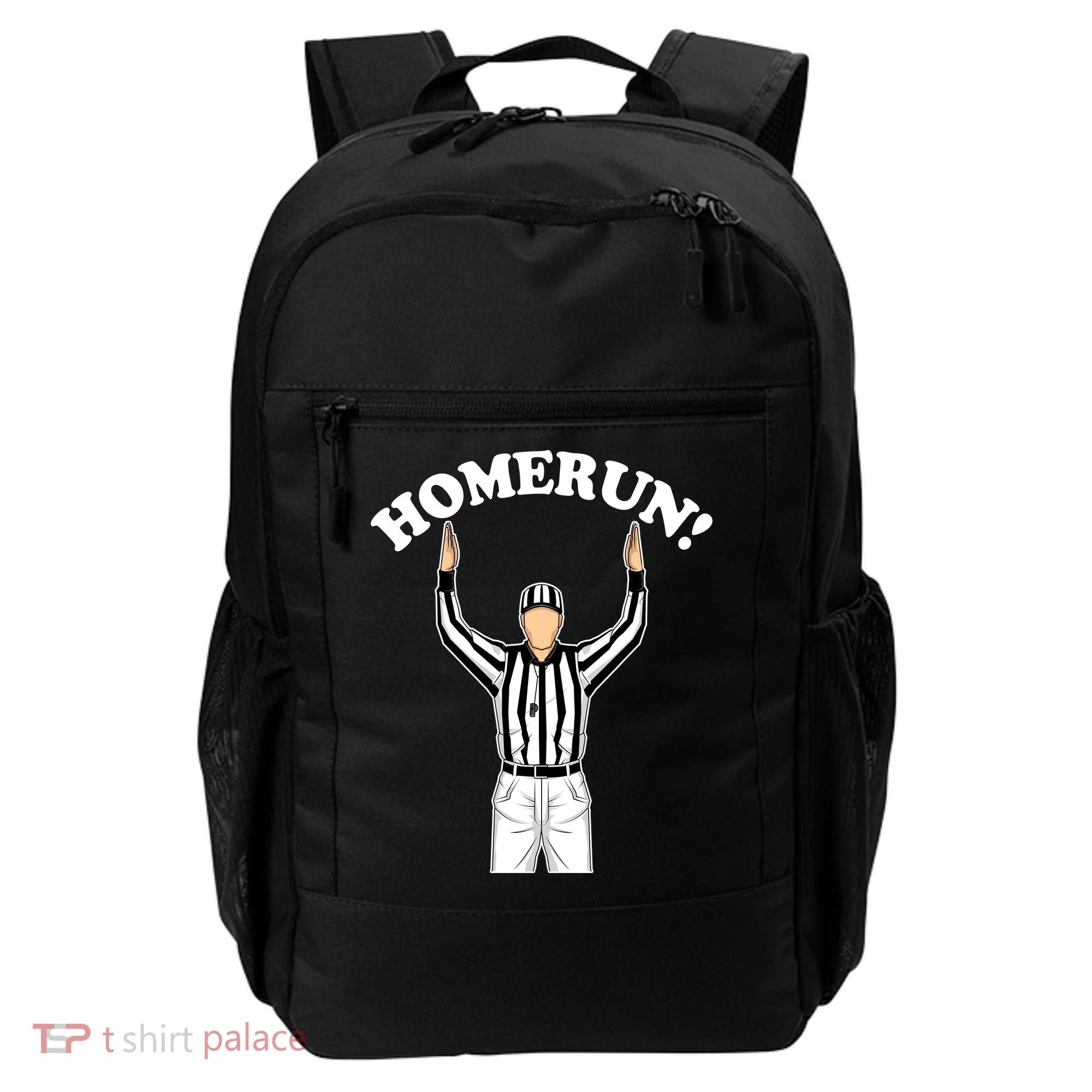 Baseball Homerun Football Referee Funny Backpack
