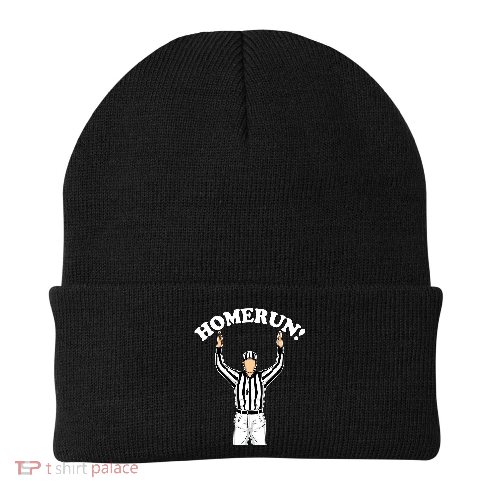 Baseball Homerun Football Referee Funny Beanie