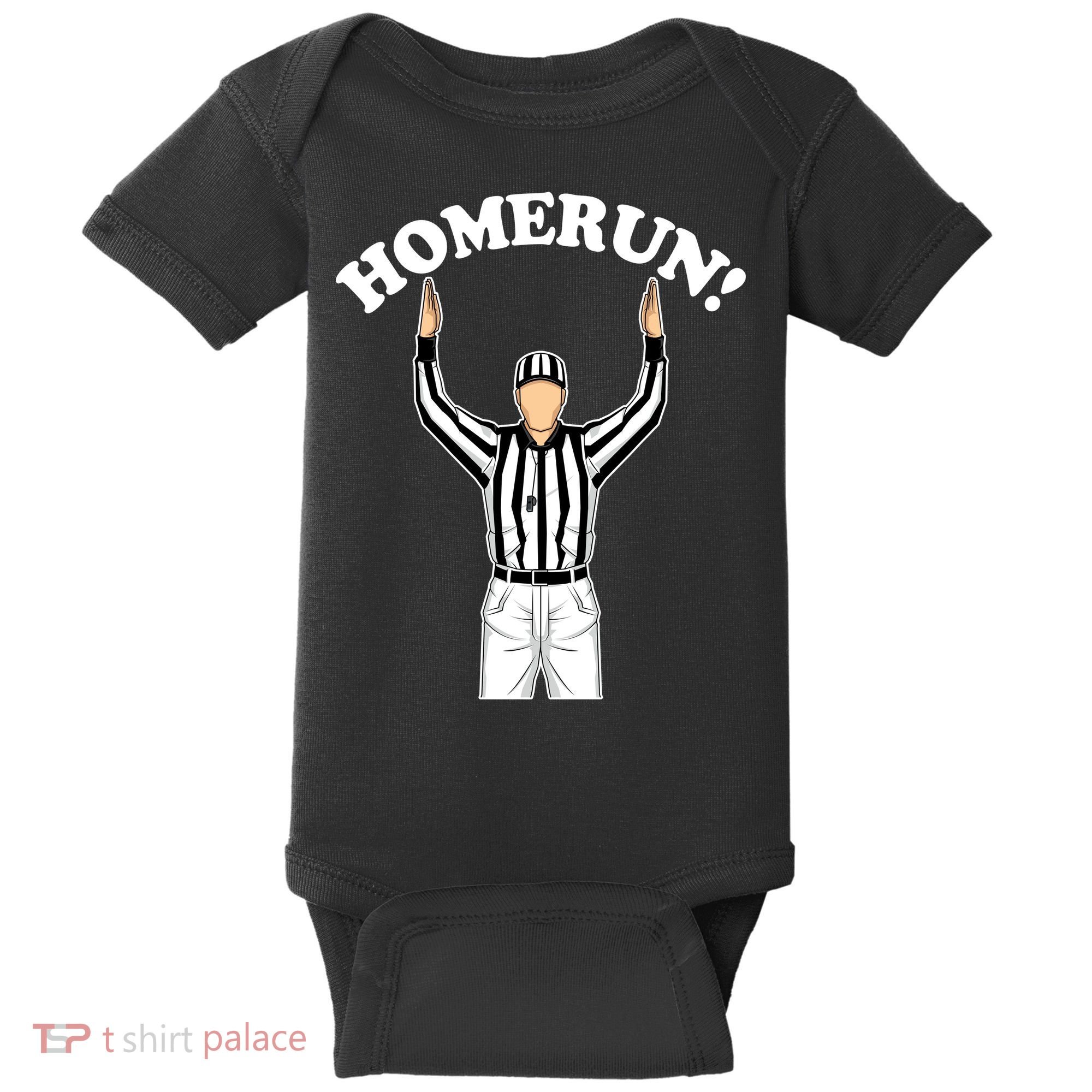 Baseball Homerun Football Referee Funny Baby Bodysuit