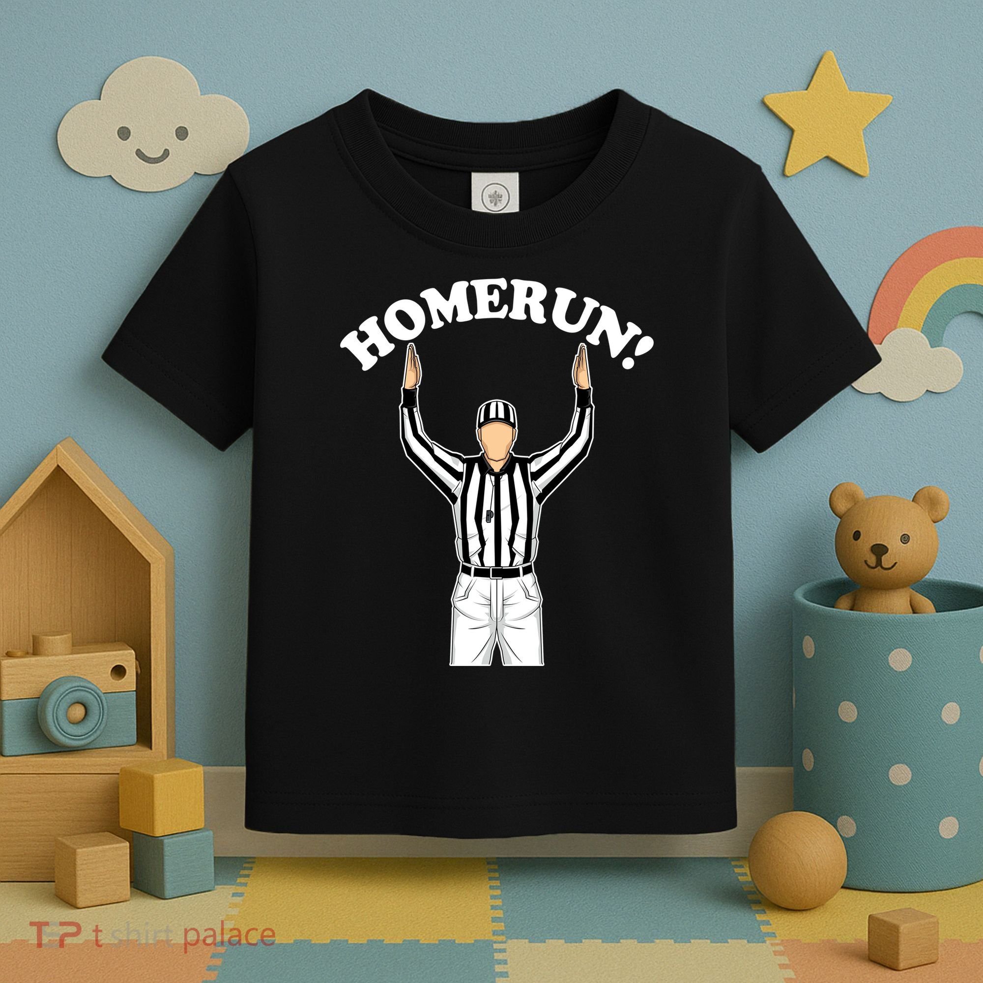 Baseball Homerun Football Referee Funny Toddler T-Shirt