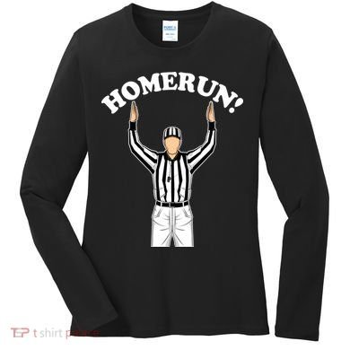 Baseball Homerun Football Referee Funny Women's Long Sleeve Shirt