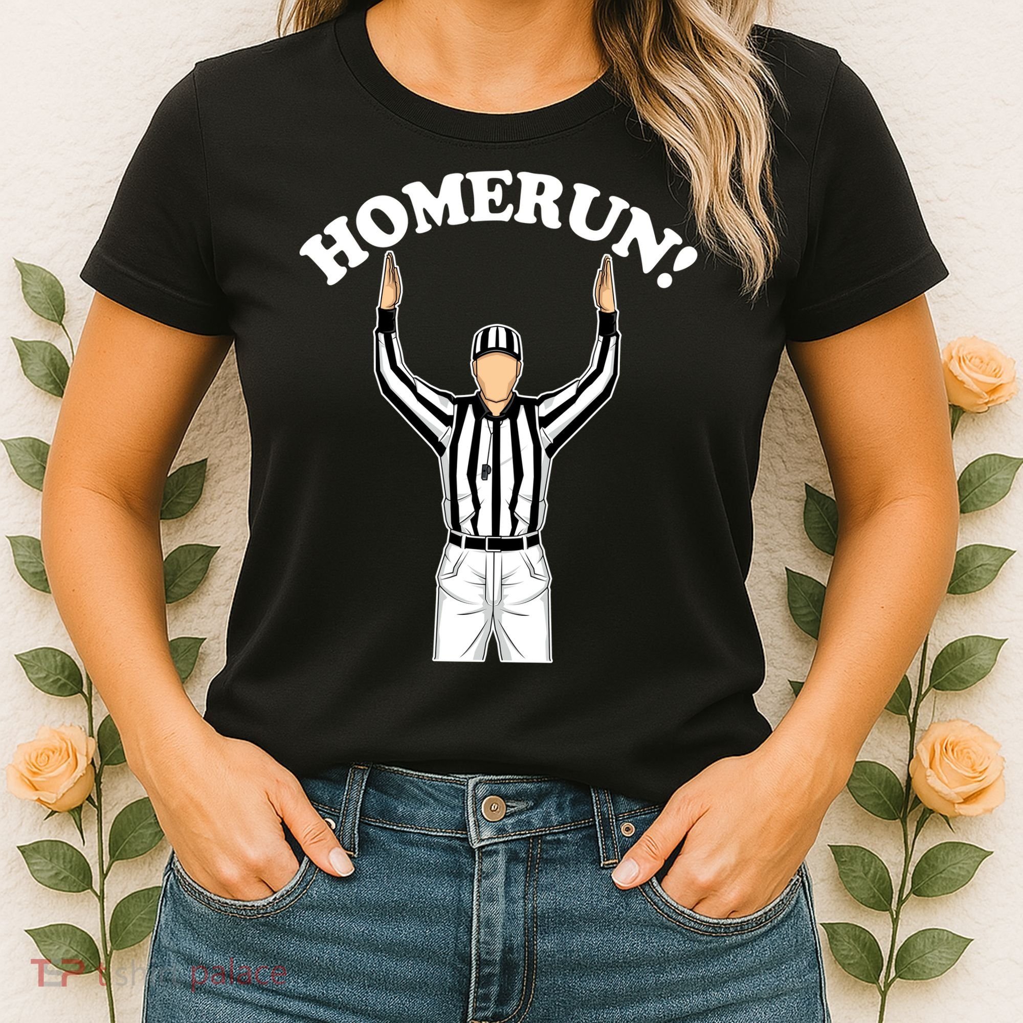 Baseball Homerun Football Referee Funny Women's T-Shirt
