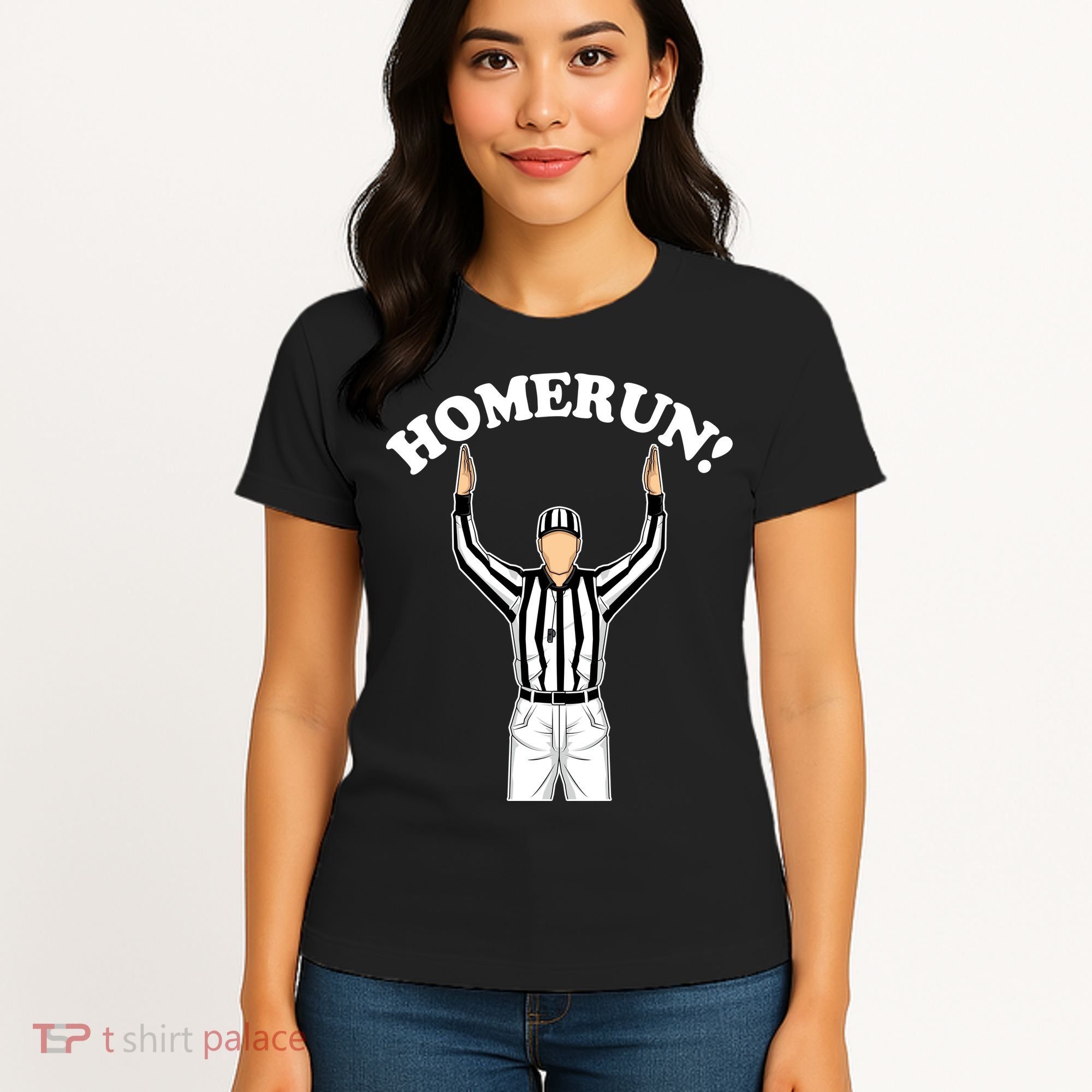 Baseball Homerun Football Referee Funny Women's T-Shirt