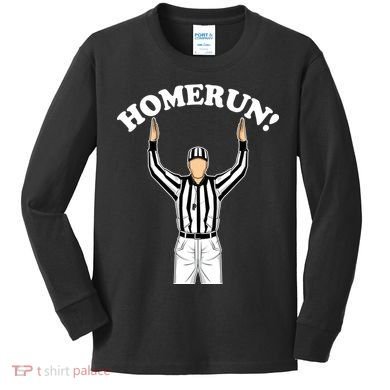 Baseball Homerun Football Referee Funny Kids Long Sleeve Shirt