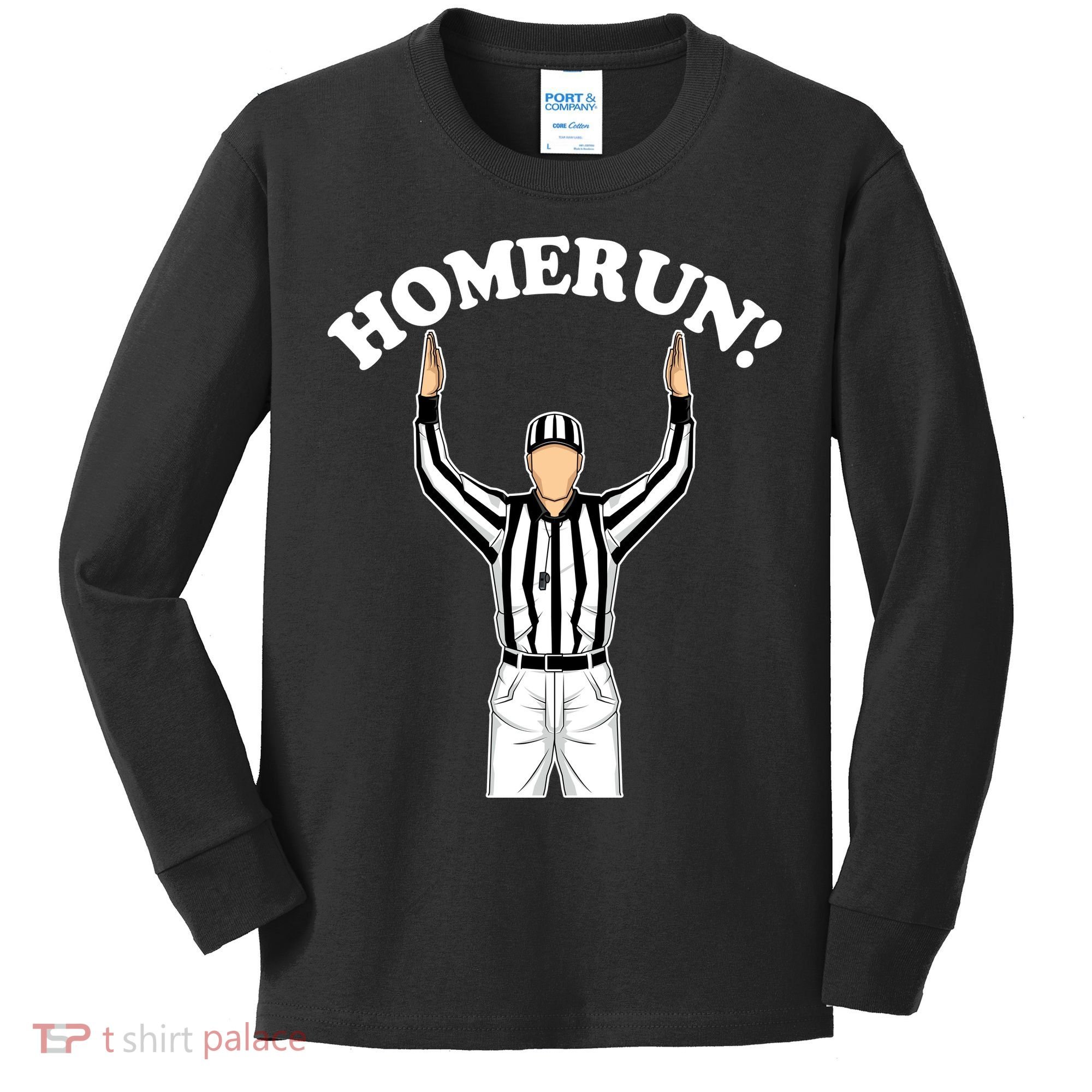 Baseball Homerun Football Referee Funny Kids Long Sleeve Shirt