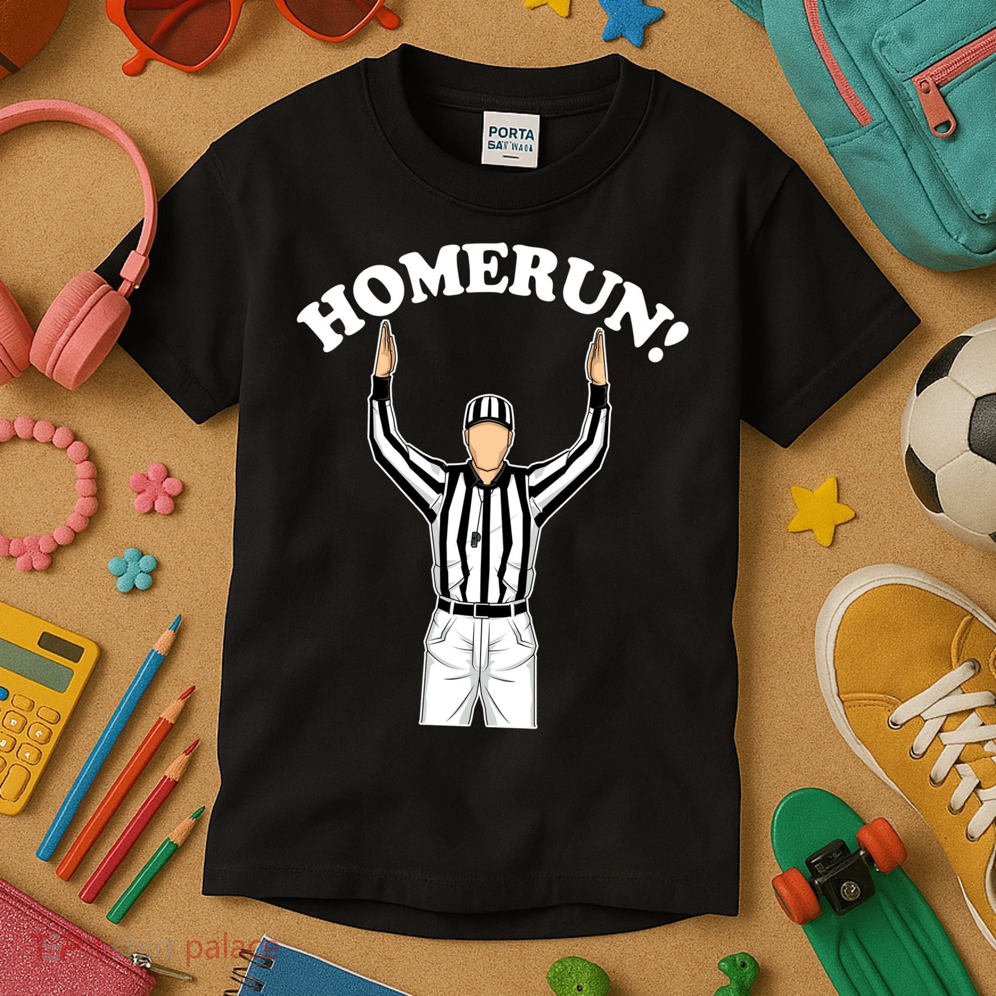 Baseball Homerun Football Referee Funny Kids T-Shirt
