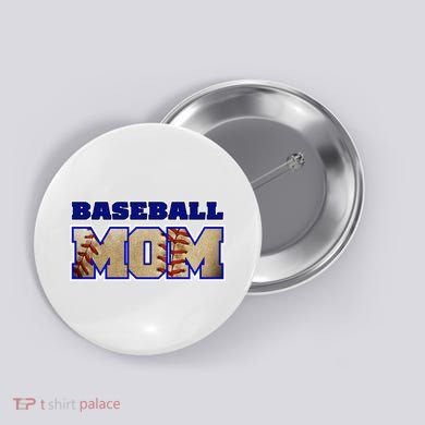 Baseball Mom Button