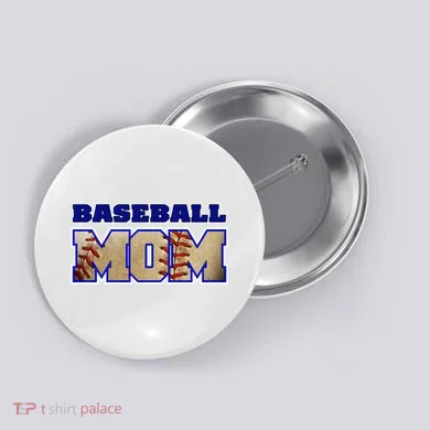Baseball Mom Button