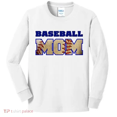 Baseball Mom Kids Long Sleeve Shirt