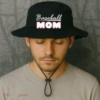 Baseball Mom Bat Logo Bucket Hat thumb 2