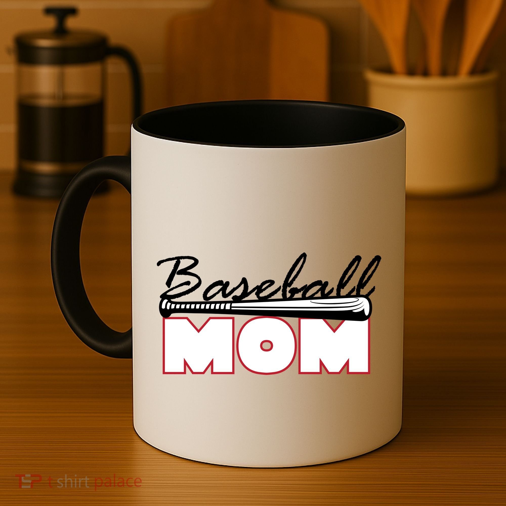 Baseball Mom Bat Logo Coffee Mug