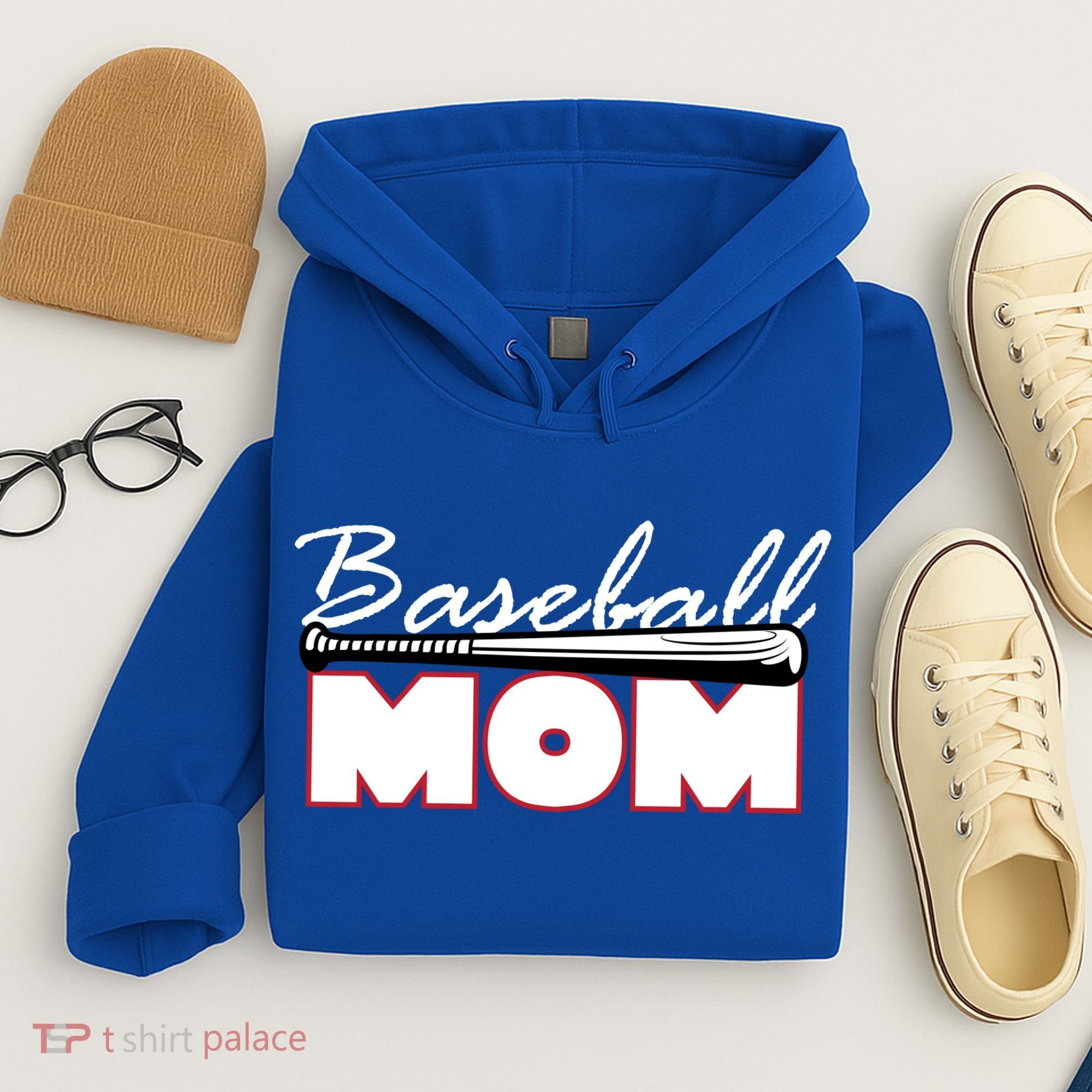 Baseball Mom Bat Logo Hoodie