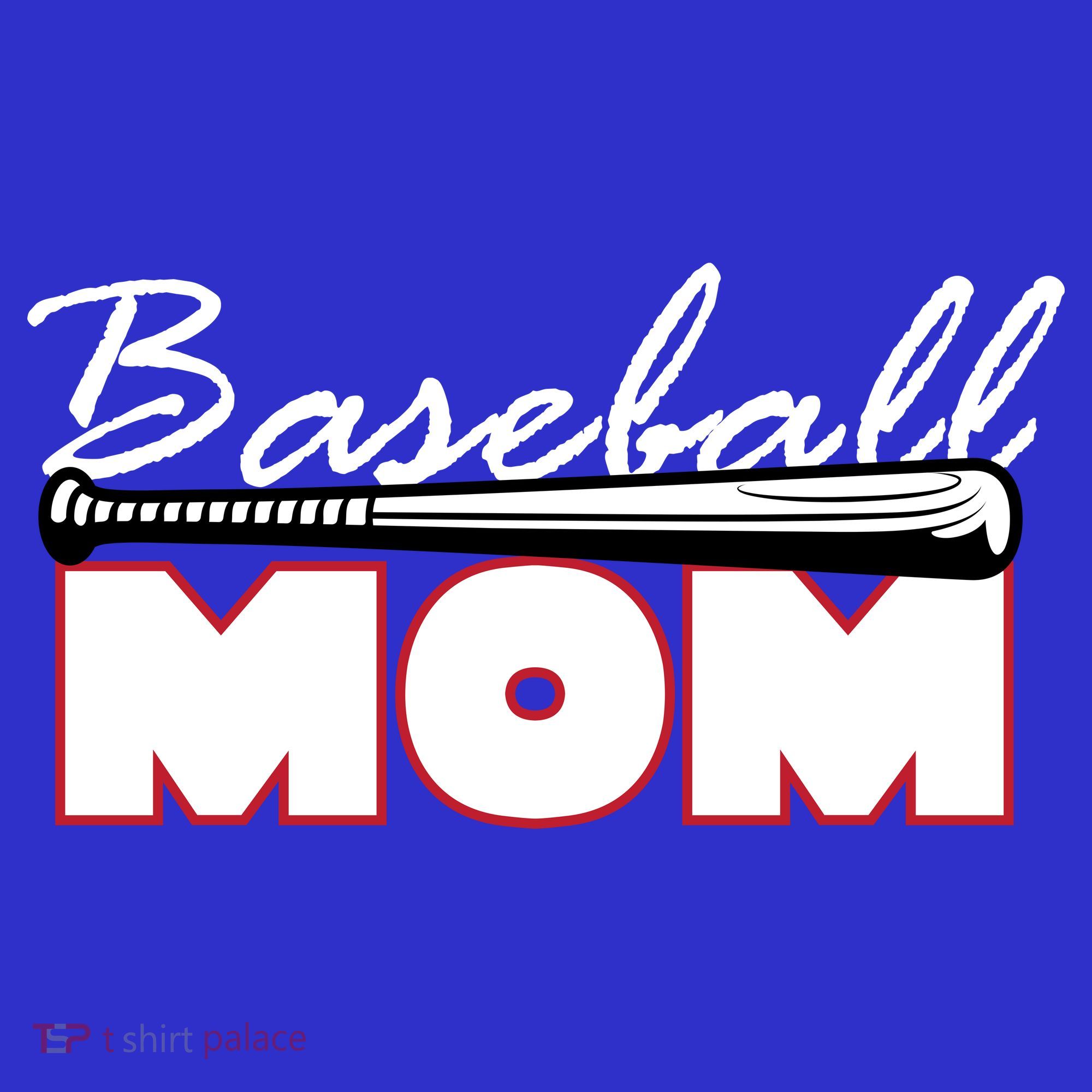 Baseball Mom Bat Logo Long Sleeve Shirt
